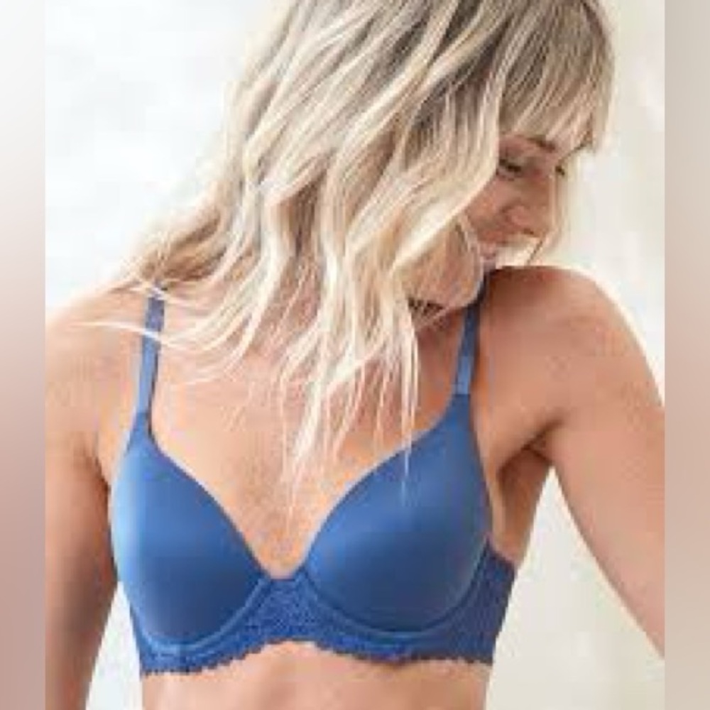 Navy Blue Lace Bra
